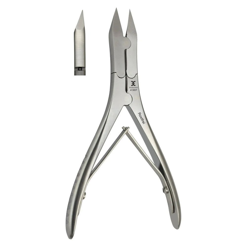 Metallische Übersetzungszange. Mit zwei Schneidflächen und einem separaten, spitzen Teil. Marke Roedter.