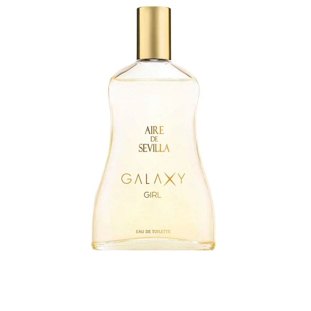 Parfümflasche mit goldenem Verschluss. Produktname und Logo auf der Flasche.