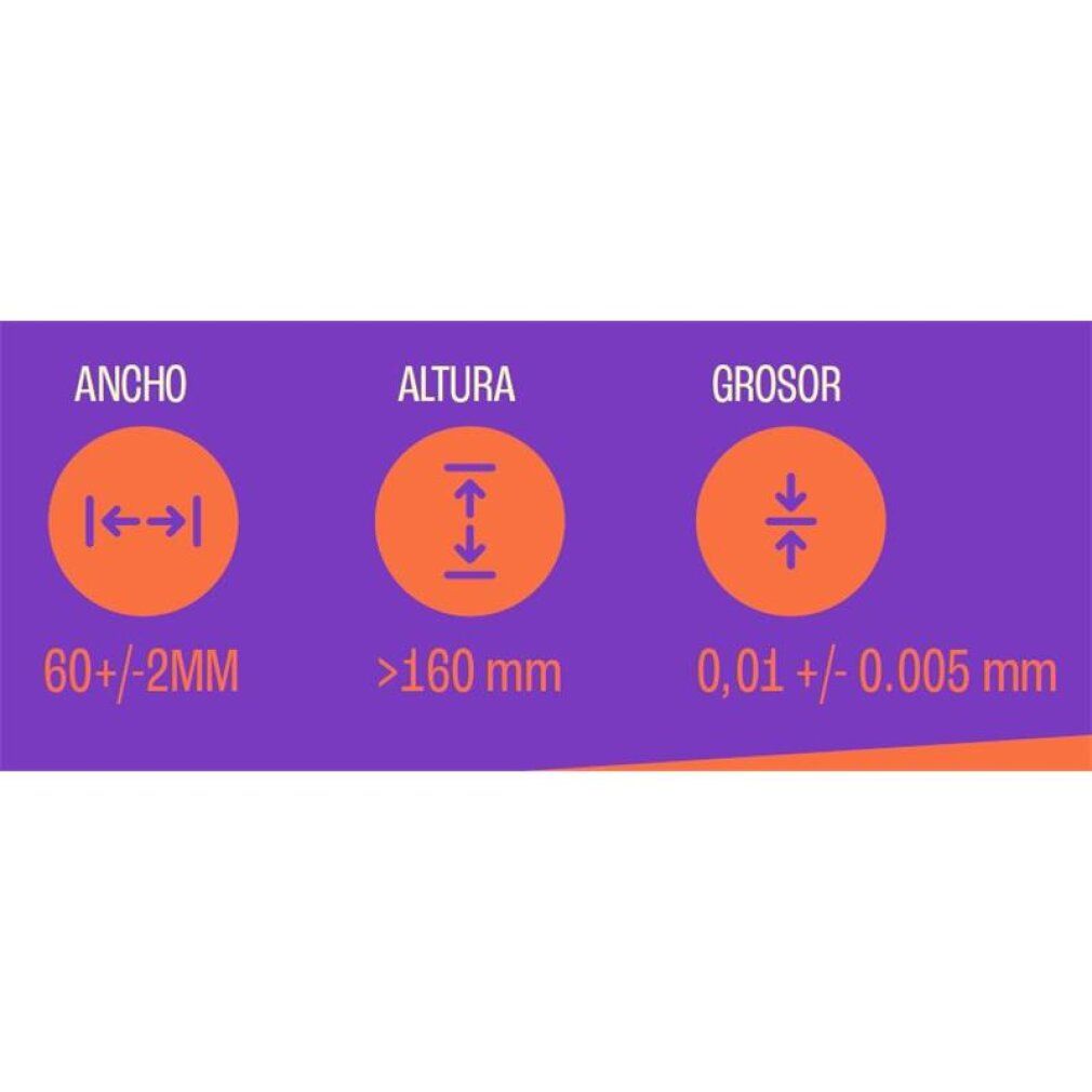 Uniq Kondom-Spezifikationen: Breite 60+/-2mm, Länge >160mm, Dicke 0,01mm.