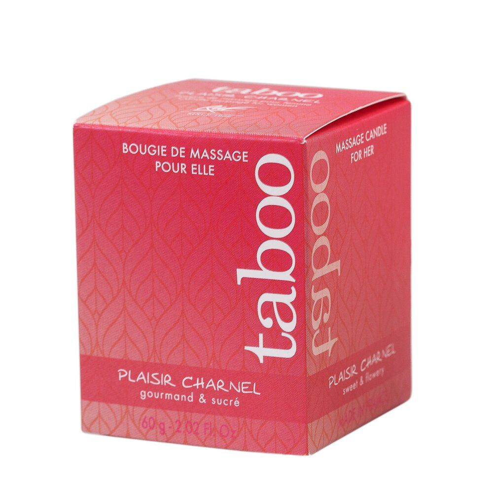 Rote, quadratische Verpackung mit Text. Die Verpackung hat eine quadratische Form.