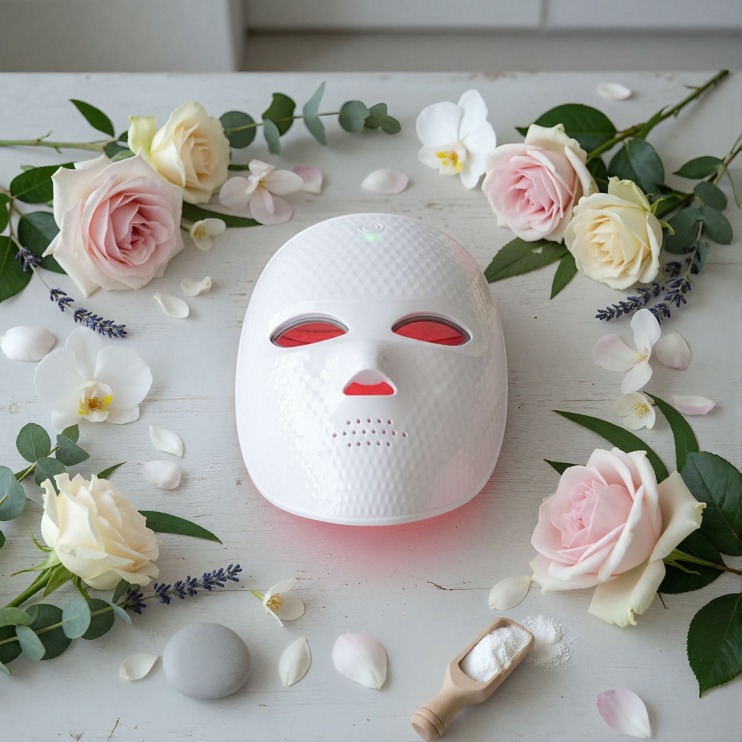 Professionelle LED-Gesichtsmaske mit 7 Farben–Anti-Aging-Lichttherapie, Hautstrahlung & Unreinheiten