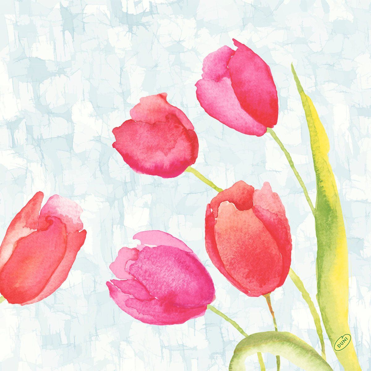 6x Serv.40x40 4lg Klassik Painted Tulips 50P.