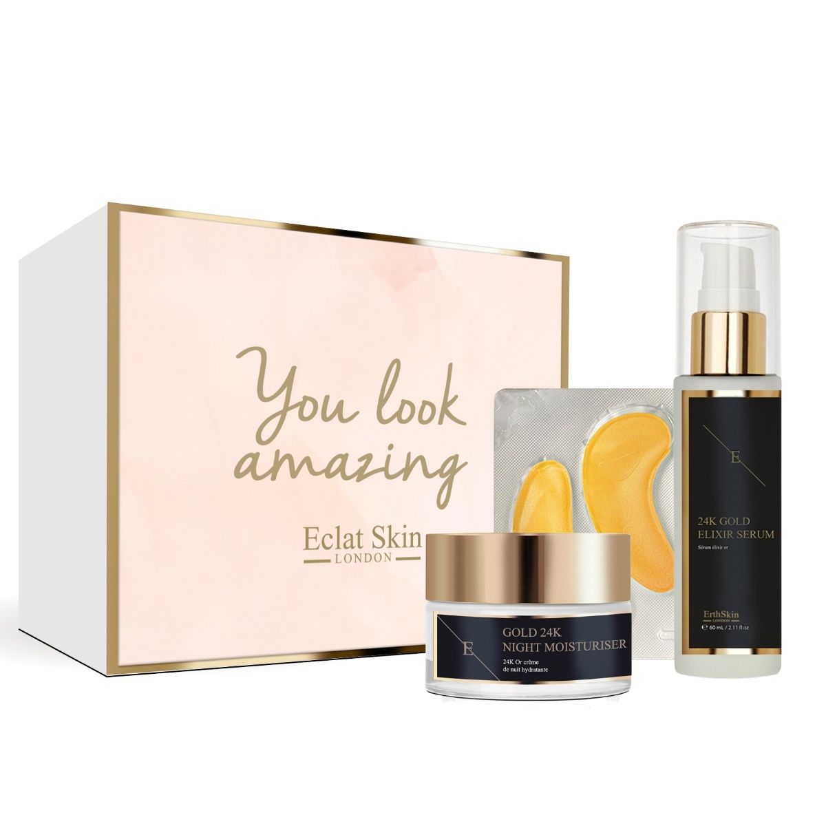 ErthSkin London Geschenkbox-Set – 24K Gold Anti-Falten-Retinol-Hautpflegeset (Universal-Set)