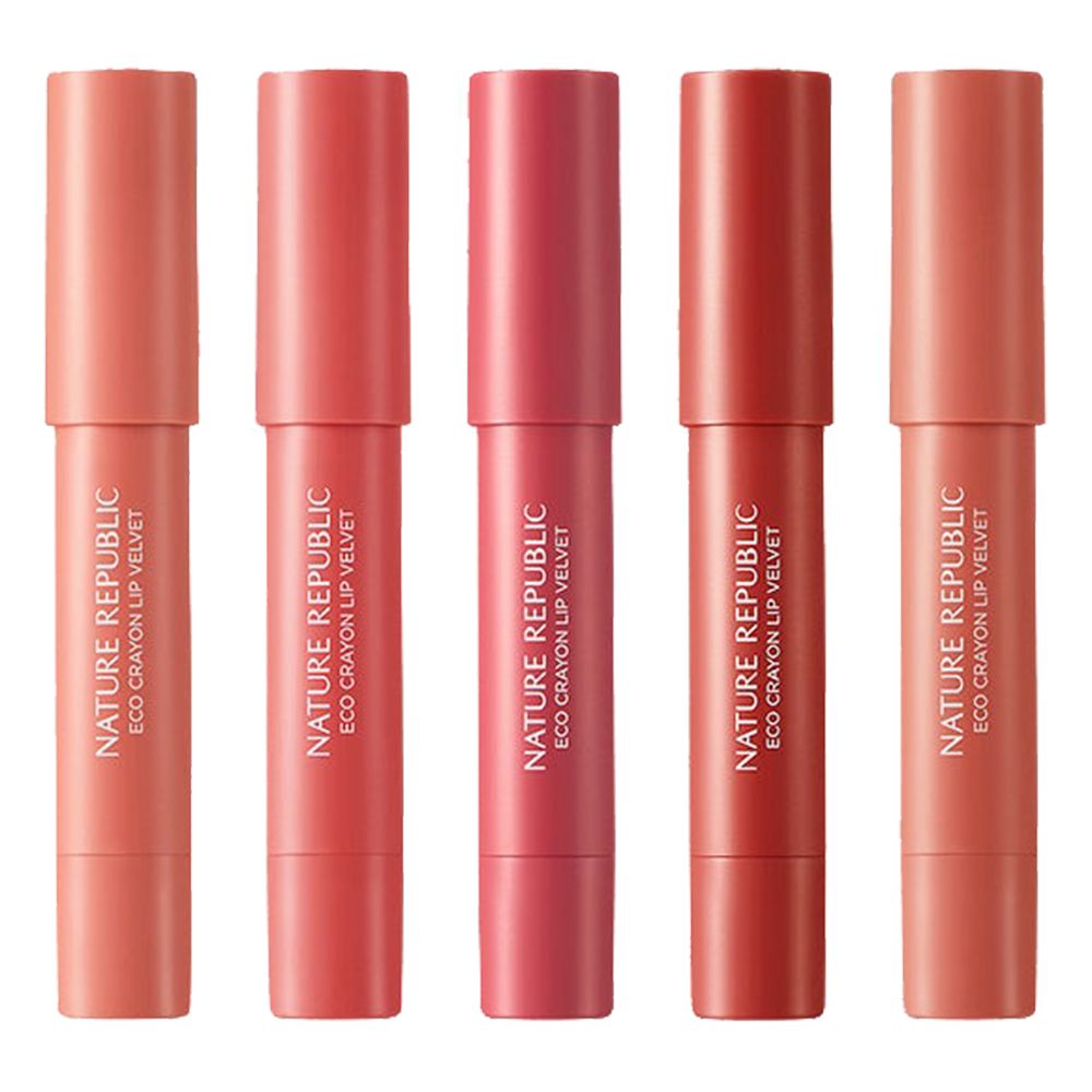 NATURE REPUBLIC By Flower Eco Crayon Lip Velvet Lipstick 05 Darjeeling Latte .