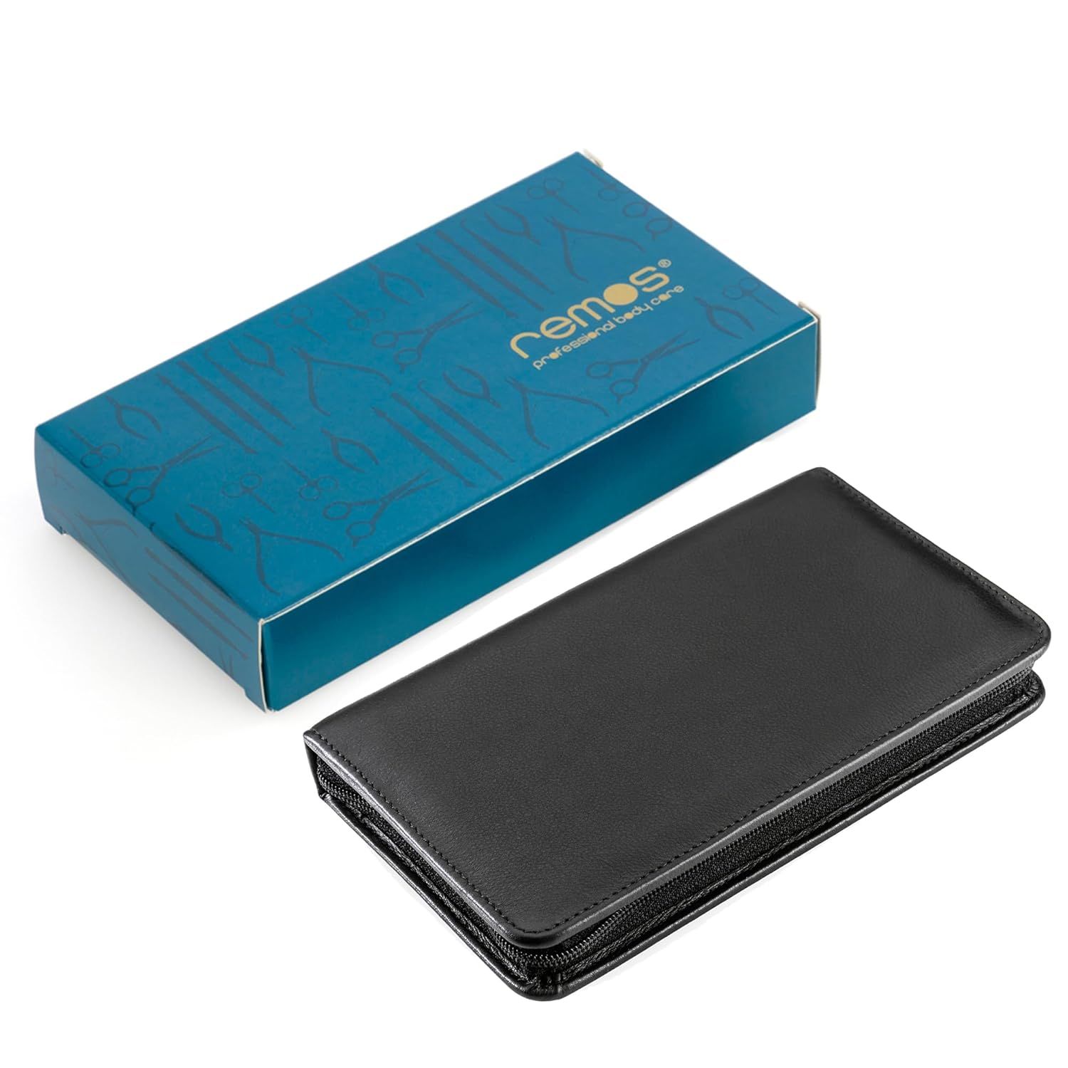 REMOS Etui "Boreas", echtes Leder, schwarz, leer