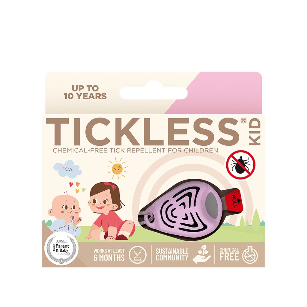 TICKLESS Kinder Pink: Chemiefreier Zeckenabwehranhänger für Kinder bis 10 Jahre. Funktioniert 6 Monate.