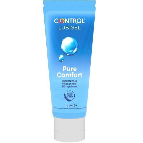 Control Pure Comfort Lub Gel Tube mit intensiv feuchtigkeitsspendender Formel.