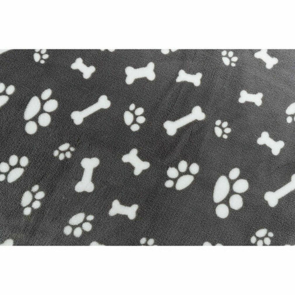 Trixie Dog Blanket Kenny Fleece Bone / Paws Gray 150 x 100 Cm