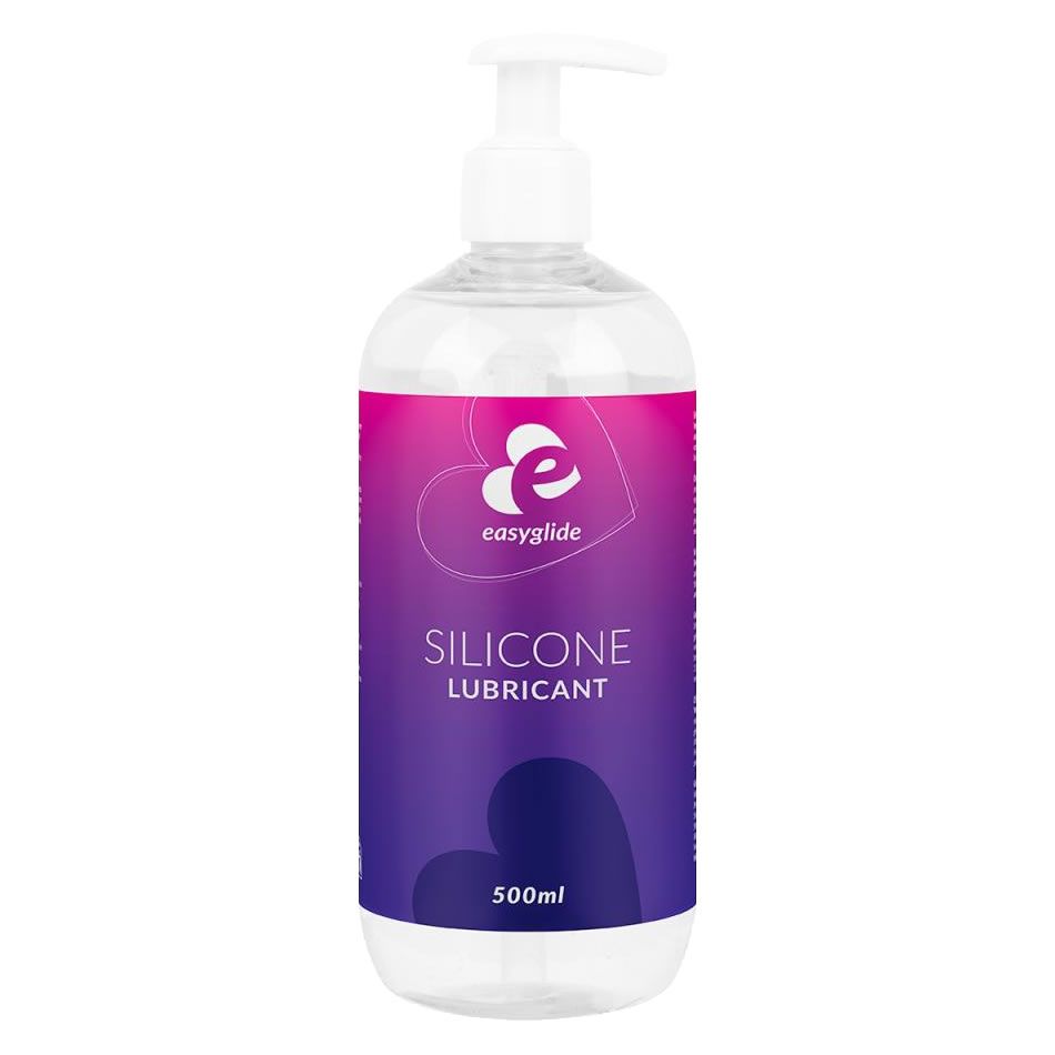 EasyGlide Silikon Gleitmittel in transparenter 500ml Pumpflasche.
