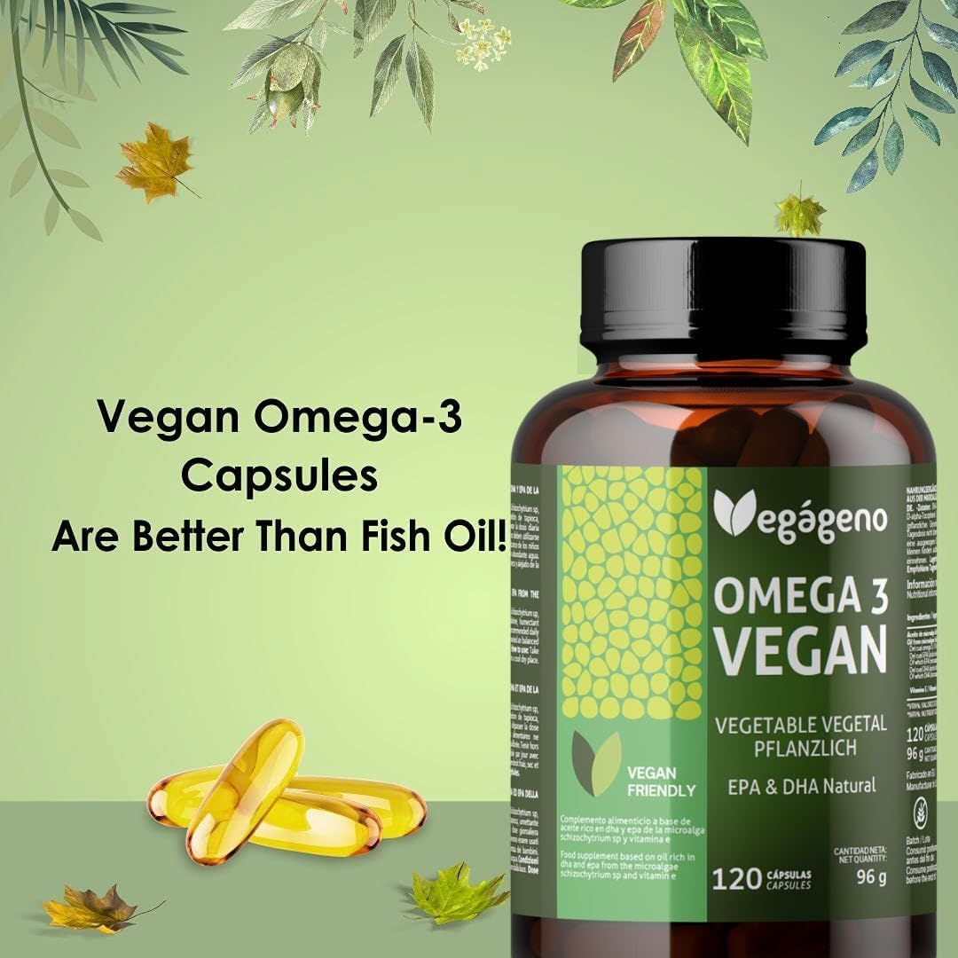 VEGÁGENO Veganes OMEGA 3 aus Algenöl Gelkapseln