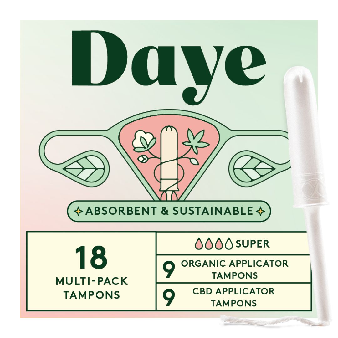 Daye Schadstofffreie Tampons Gemischt – Super (Bio & CBD)