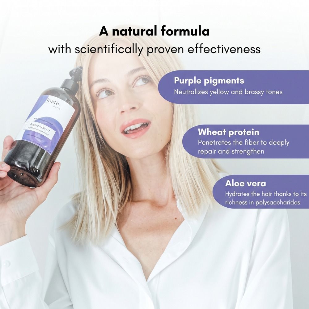 Flasche mit Pumpspender, Shampoo für blondes Haar.