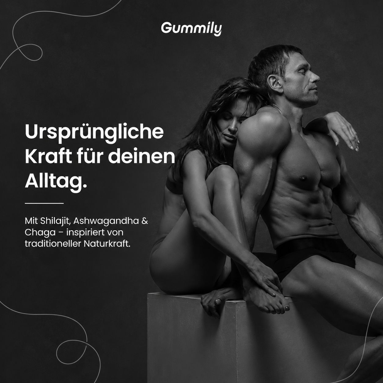 Mann und Frau, die sich umarmen, inspiriert von traditioneller Naturkraft.