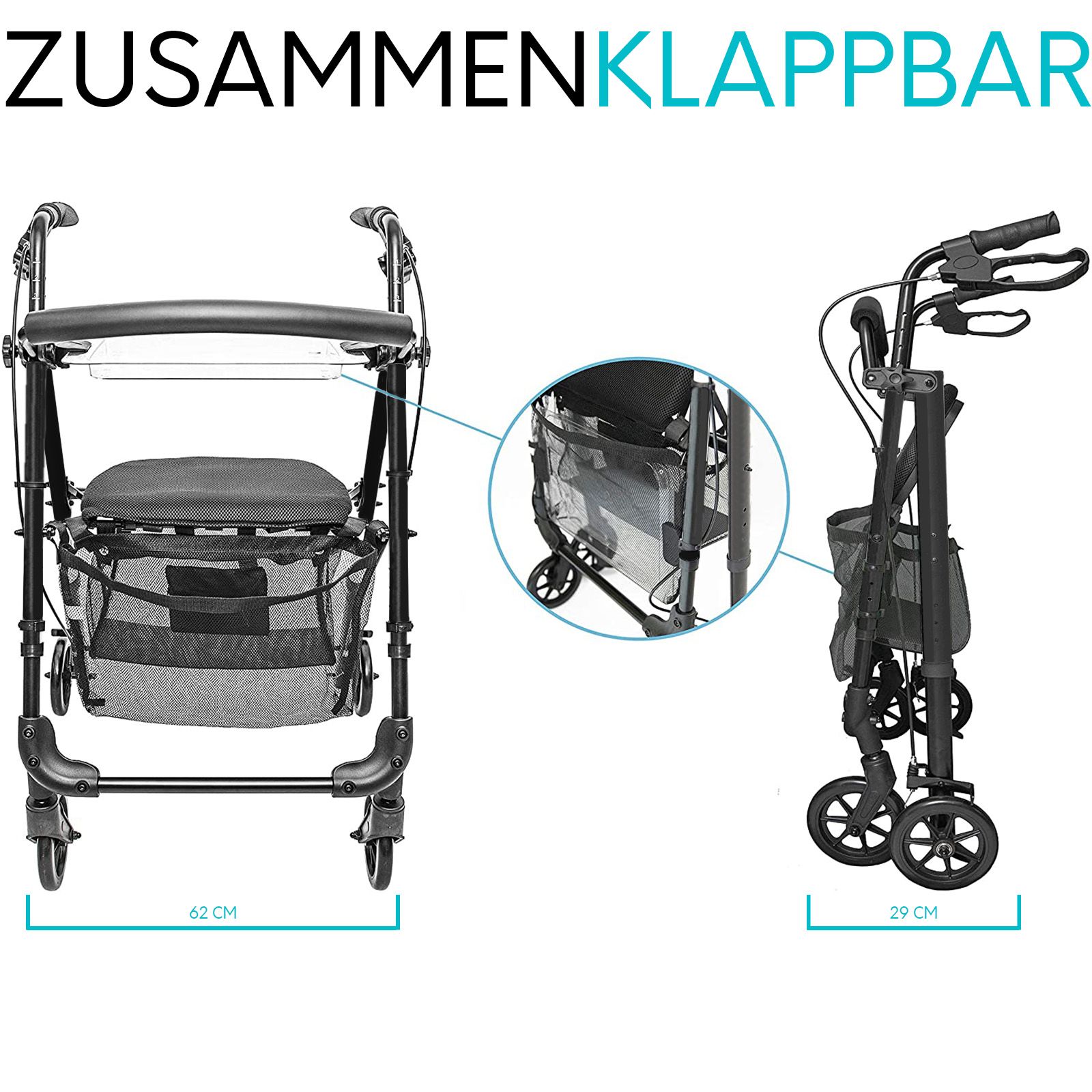 Mobility Plus+ Wohnungs-Rollator IR10+ - Der wendige Indoor Rollator