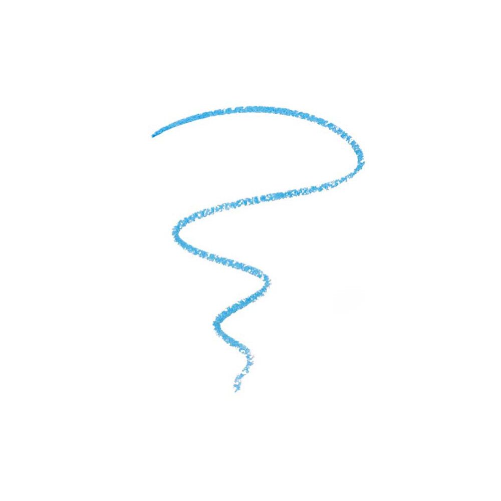 Hellblauer Strich, gewellt auf weißem Hintergrund.