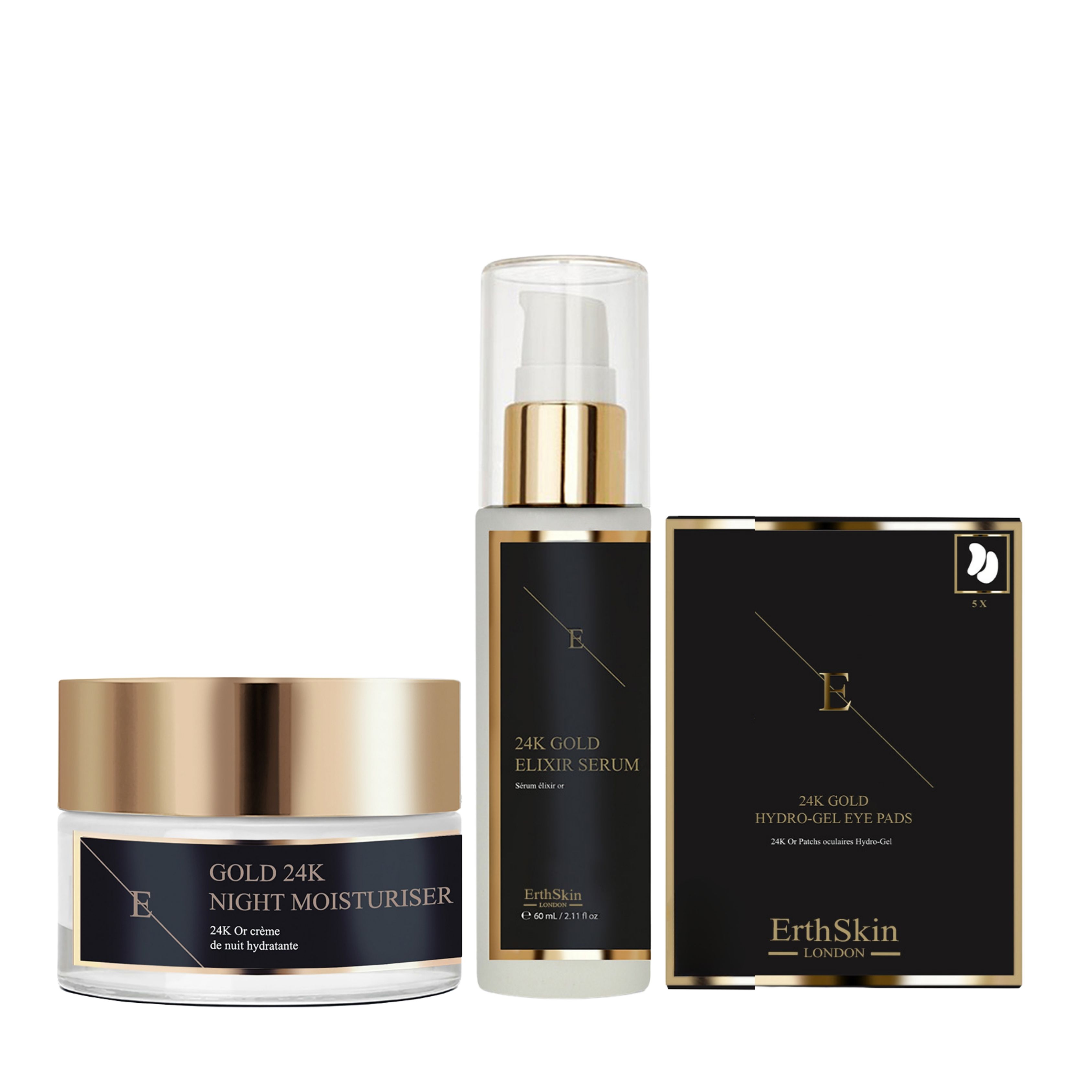 ErthSkin London Geschenkbox-Set – 24K Gold Anti-Falten-Retinol-Hautpflegeset (Universal-Set)