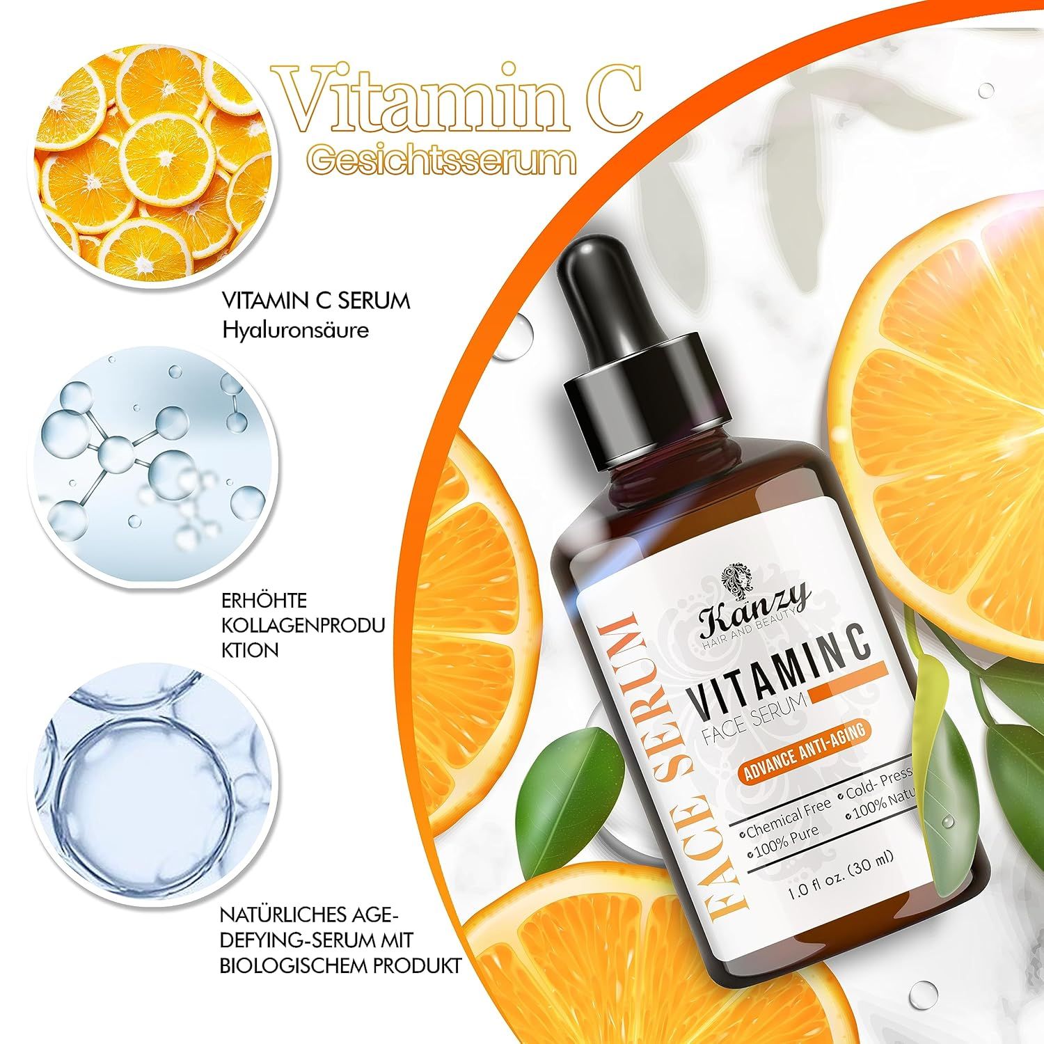 Kanzy Vitamin C Serum Gesicht
