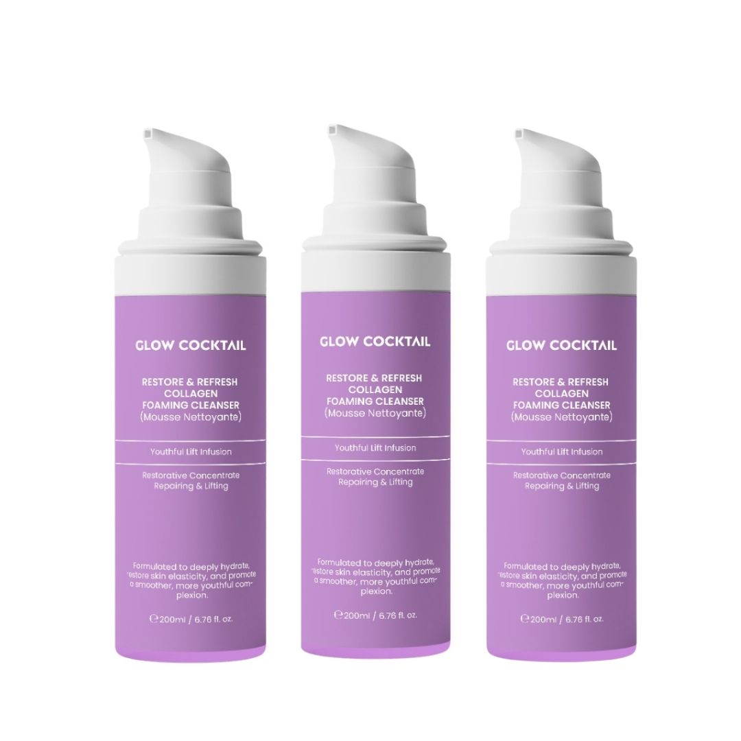 Glow Cocktail Restore & Refresh Collagen Cleanser Trio