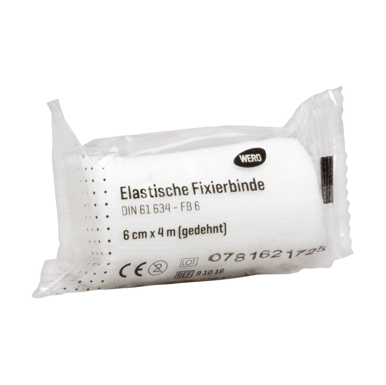 WERO Elastische Fixierbinde DIN 61 634 - FB6 6cm x 4m