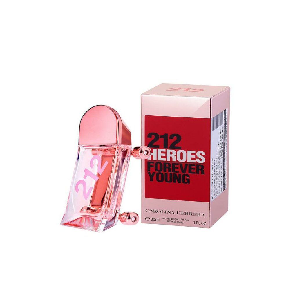 Rosa Glasflakon mit rosa Verschluss und Aufschrift 212. Daneben eine rosa Schachtel mit rotem Feld und weißer Schrift.