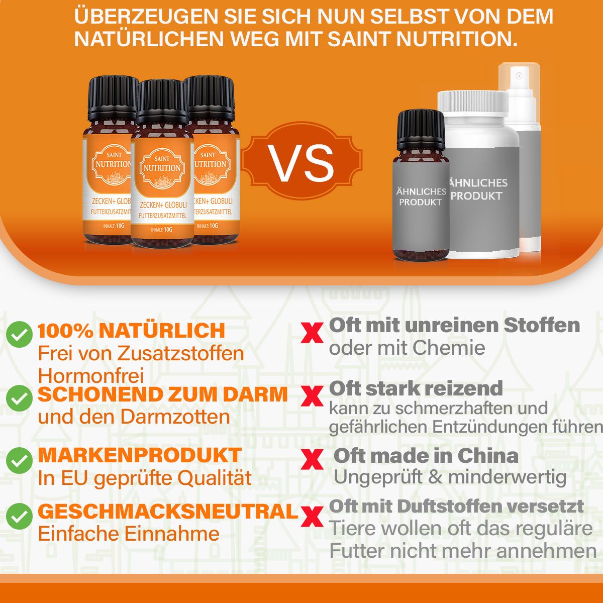 Saint Nutrition® | Zecken Kügelchen | Zeckenschutz