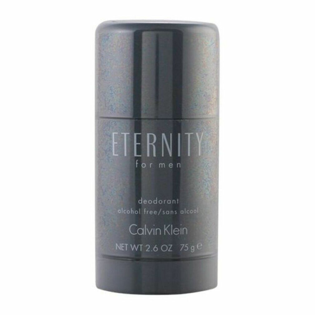 Deostick von Calvin Klein Eternity for Men. Graue zylindrische Form. Schriftzug Eternity for men, Deodorant, Calvin Klein. 75g.