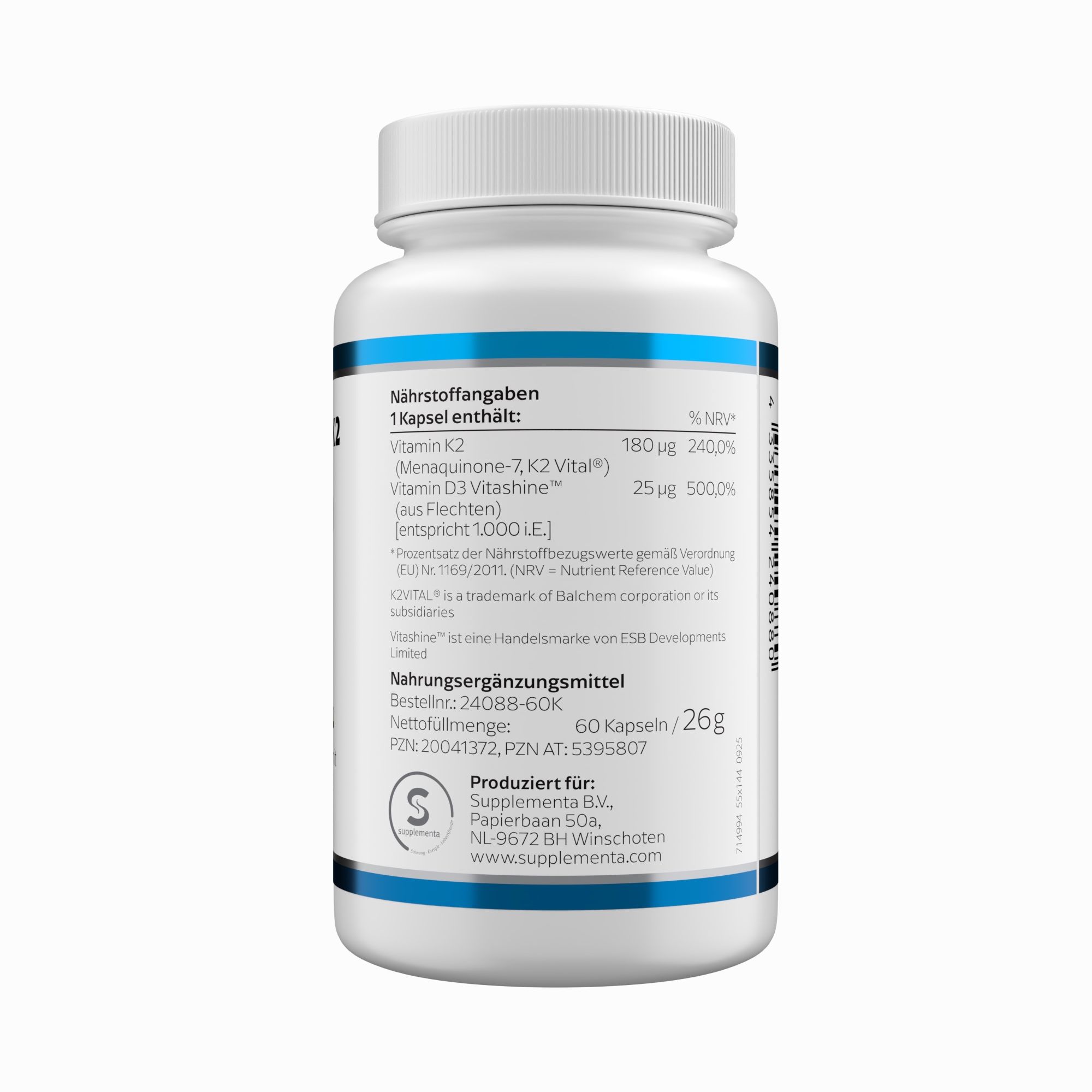 Klean Labs Vitamin D3 & K2 forte Menaquinon 7