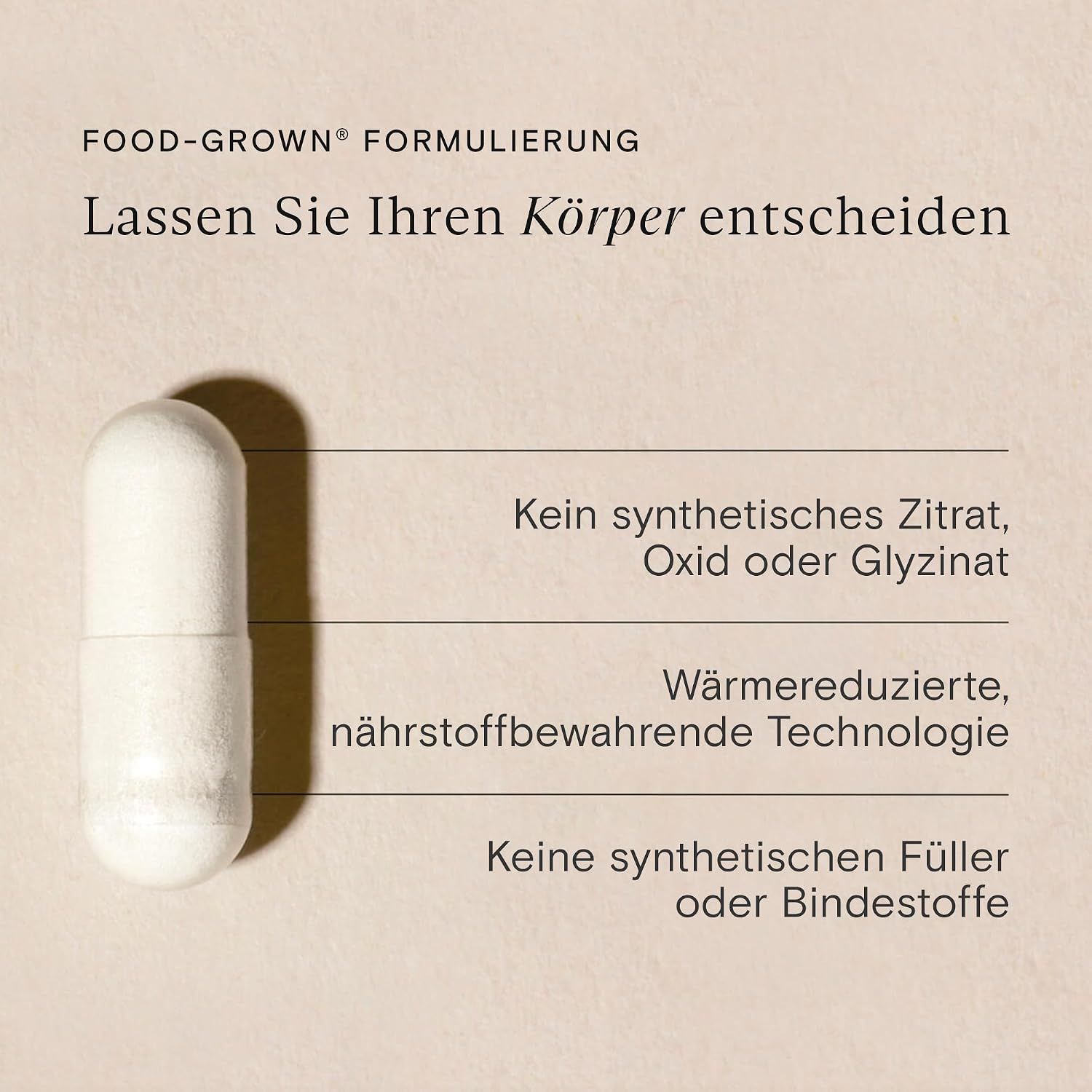 Wild Nutrition Magnesium Flasche mit Nährwertangaben. 60 Kapseln.