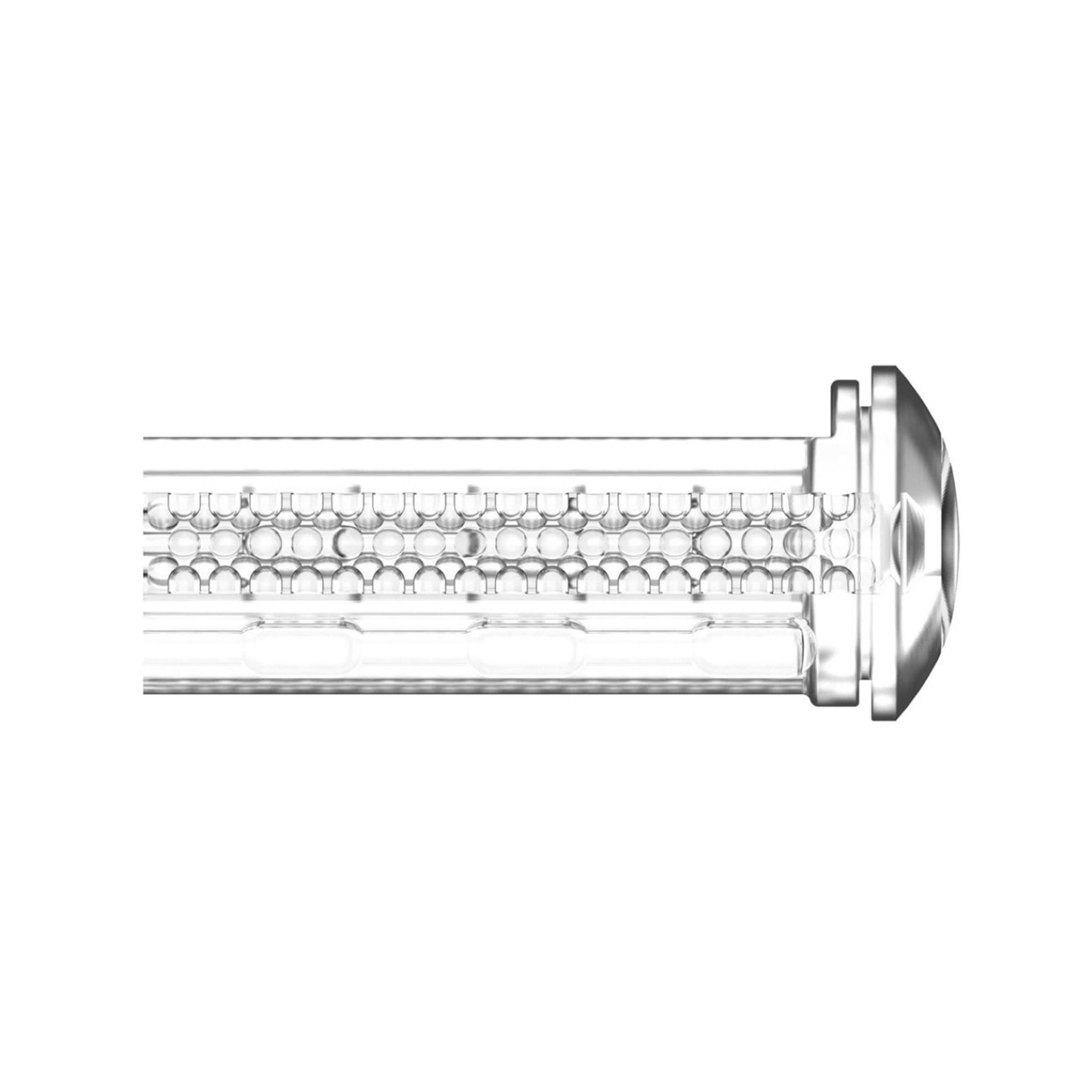 Detailansicht des Vagina Sleeve Masturbators mit komplexer Innenstruktur.