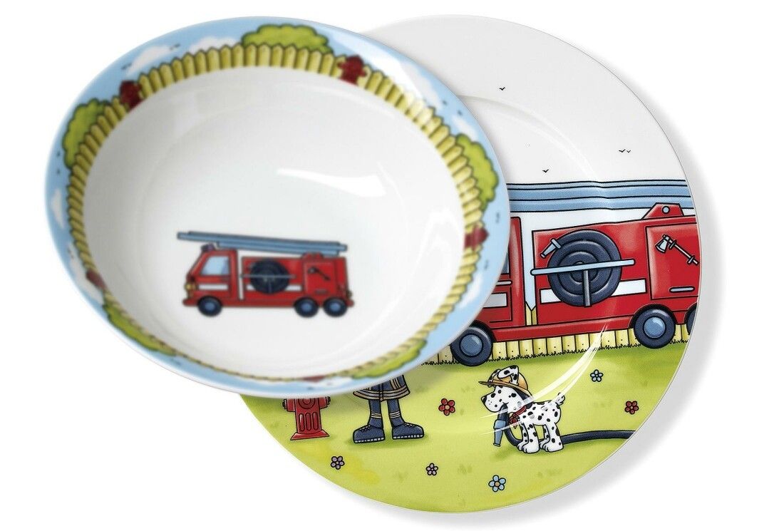 RITZENHOFF & BREKER Kindergeschirrset Feuerwehrmann Bernie 3-teilig