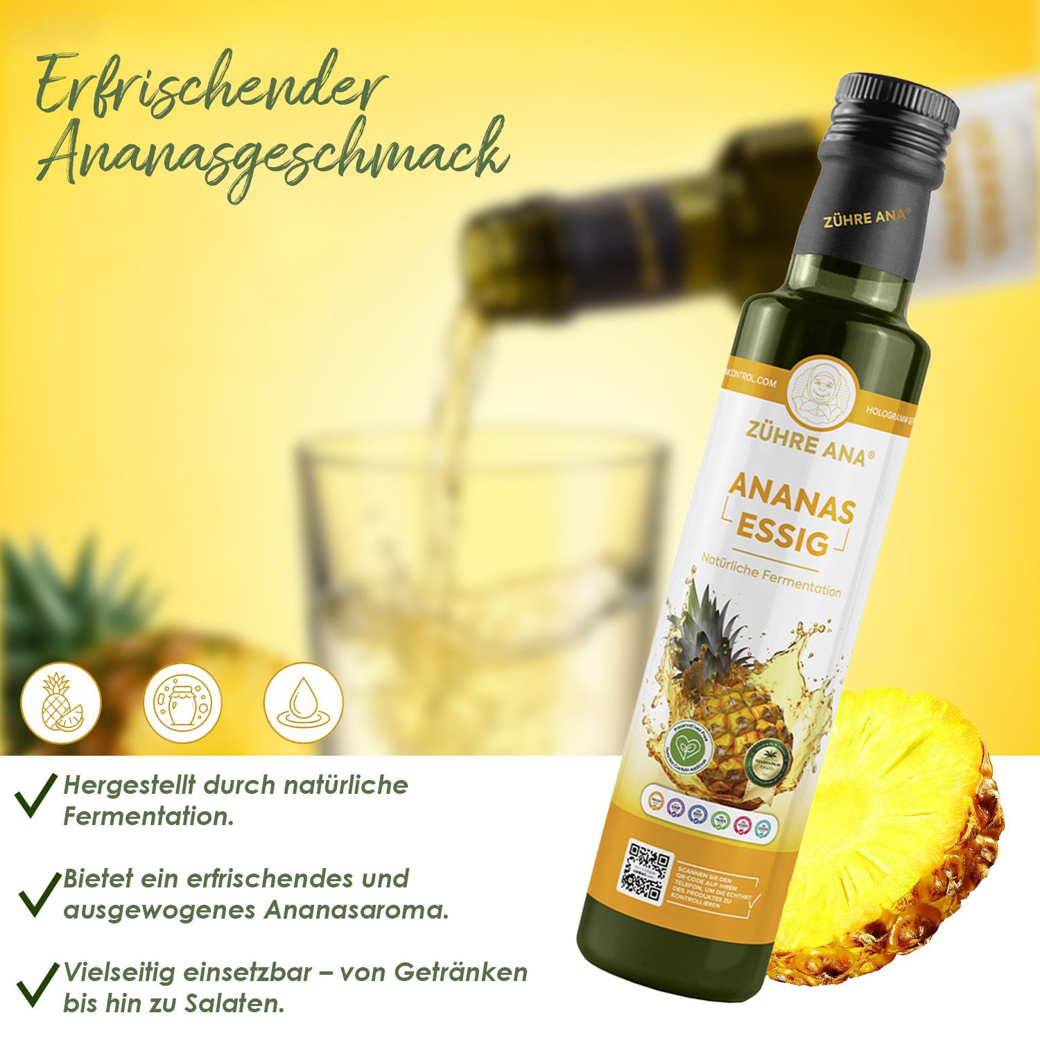 ZÜHRE ANA Ananas Essig