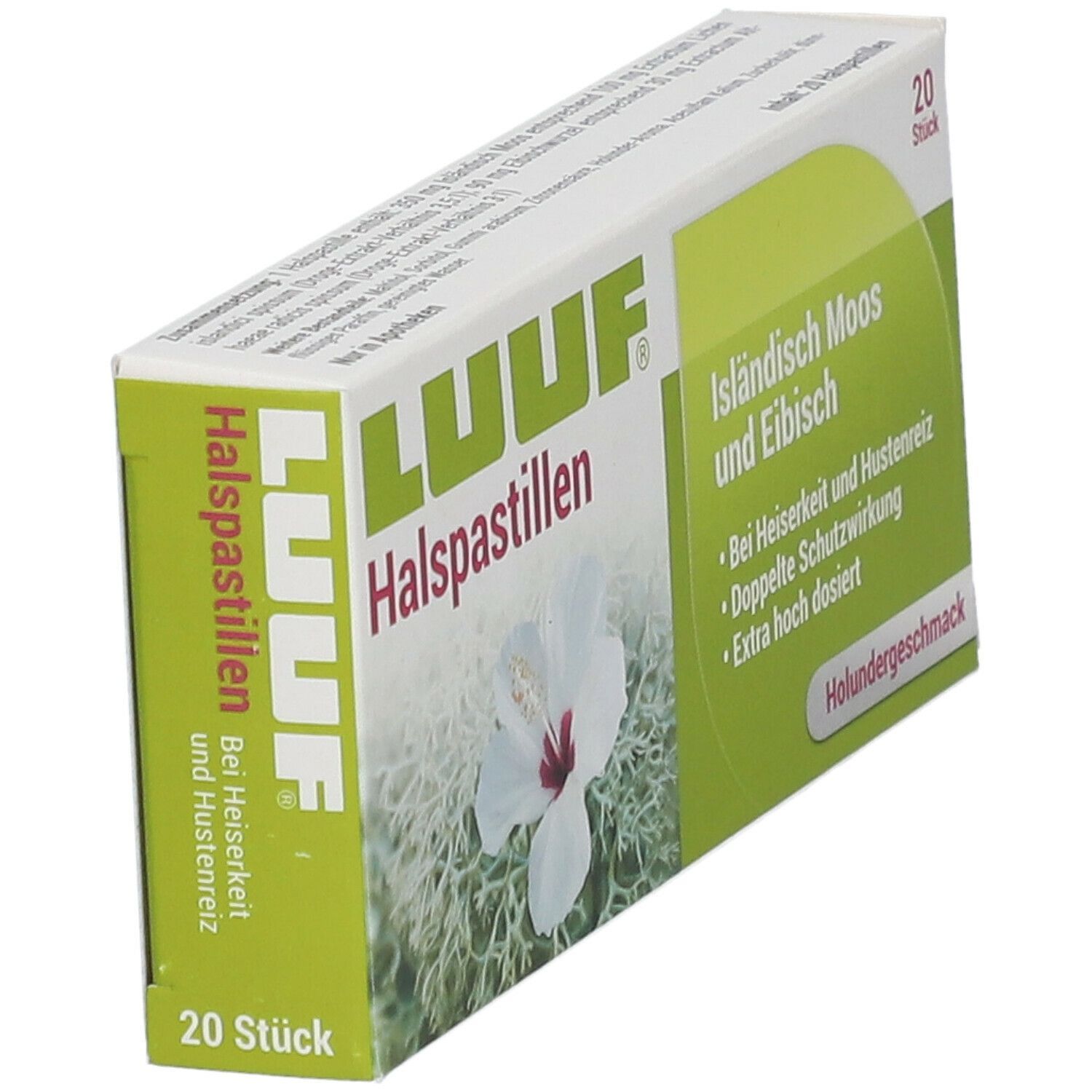 LUUF® Halspastillen mit Isländisch Moos und Eibisch - Holunder