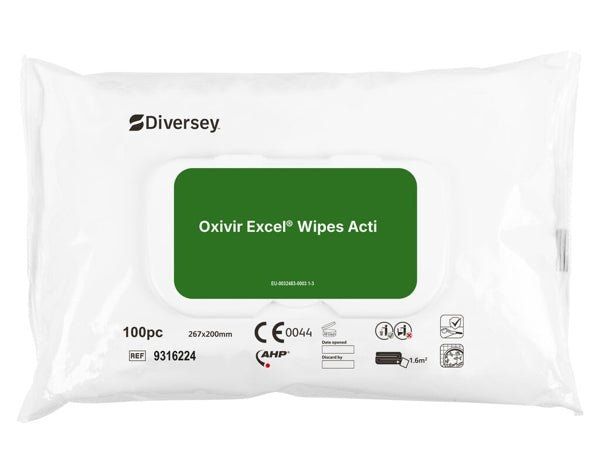 Oxivir® Excel Wipe Acti Desinfektionstücher mit breitem Wirkungsspektrum