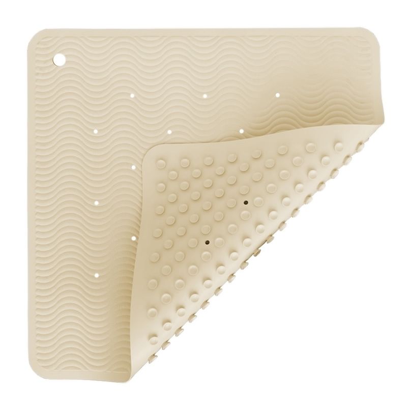 Hevea Badewanneneinlage Naturkautschuk Wave Square Sand