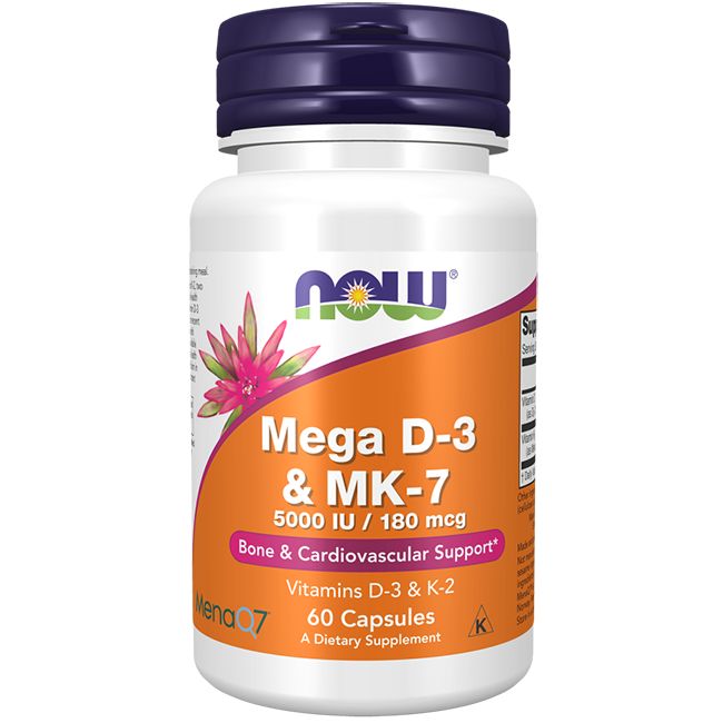 Now Foods Mega D-3 &amp; MK-7 60 Kapseln