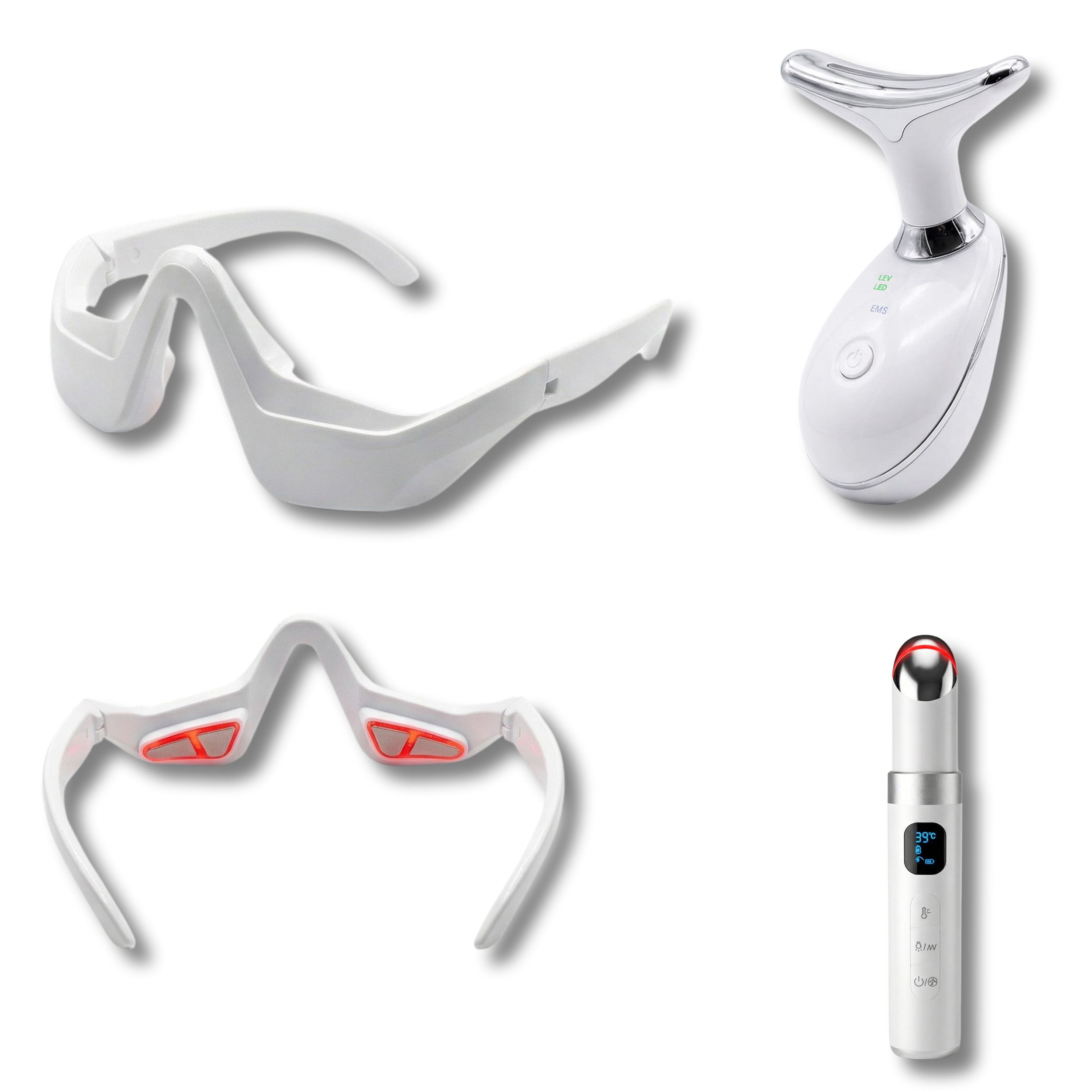 Strahlender Blick & Teint Box – EMS-LED-Gesichtsbehandlung + Augenmaske + Anti-Aging-Augen­gerät