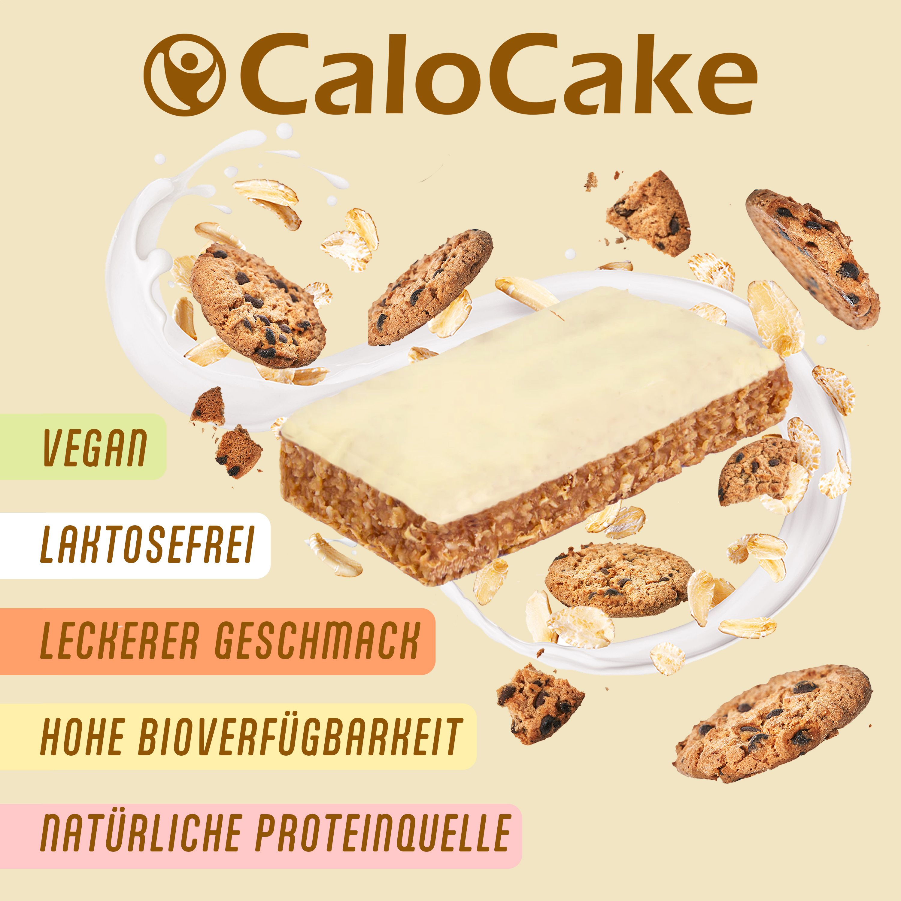 CaloCake CaloVital | Ausdauer- & Energieriegel als hochkalorische Nahrung für Gewichtszunahme