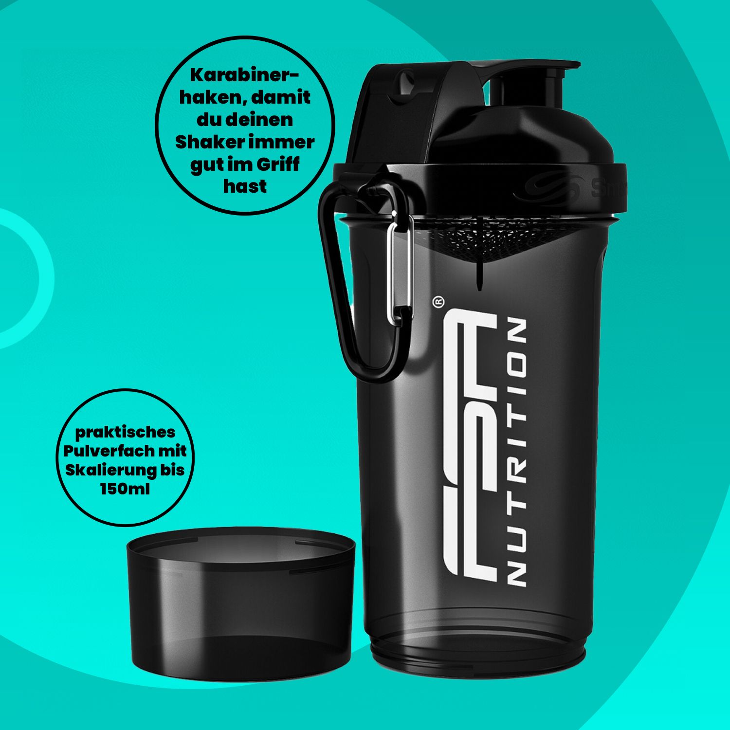 FSA NUTRITION Protein Shaker mit Pulverfach