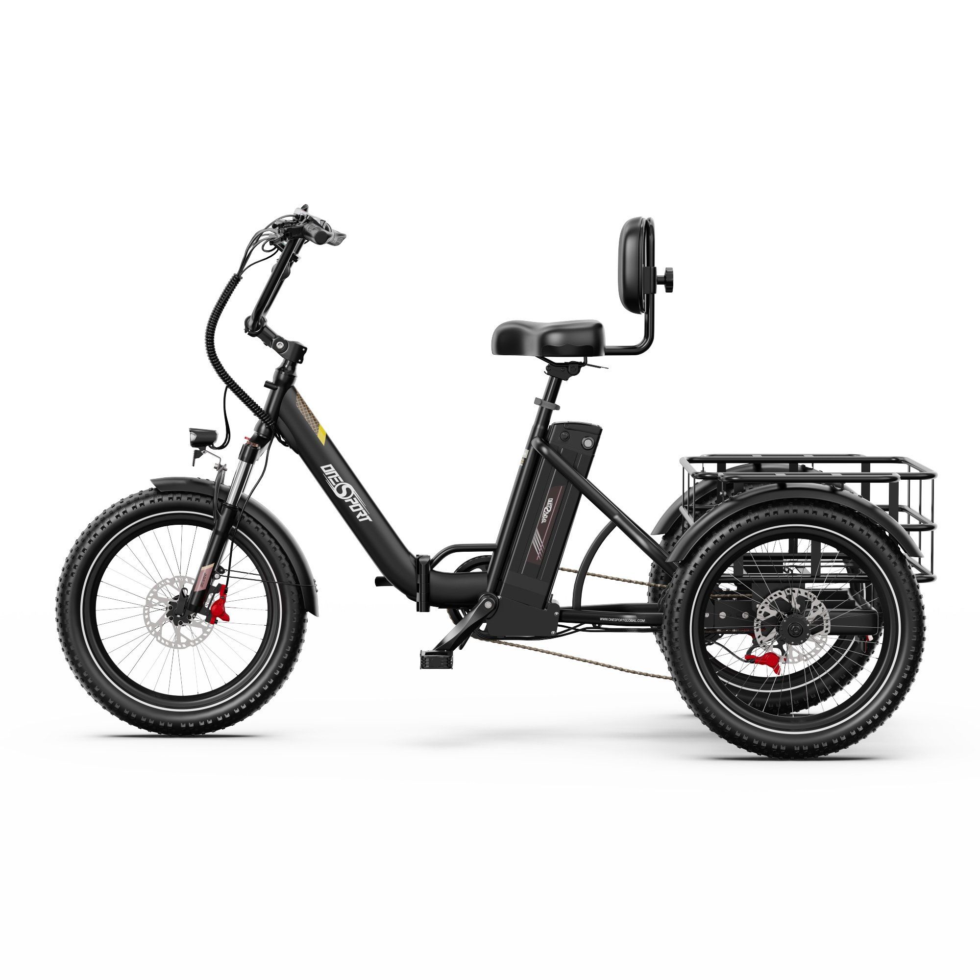 ONESPORT OT30 PRO E-Trike Lastenrad mit 500-W-Motor und 48-V-18-Ah-Akku