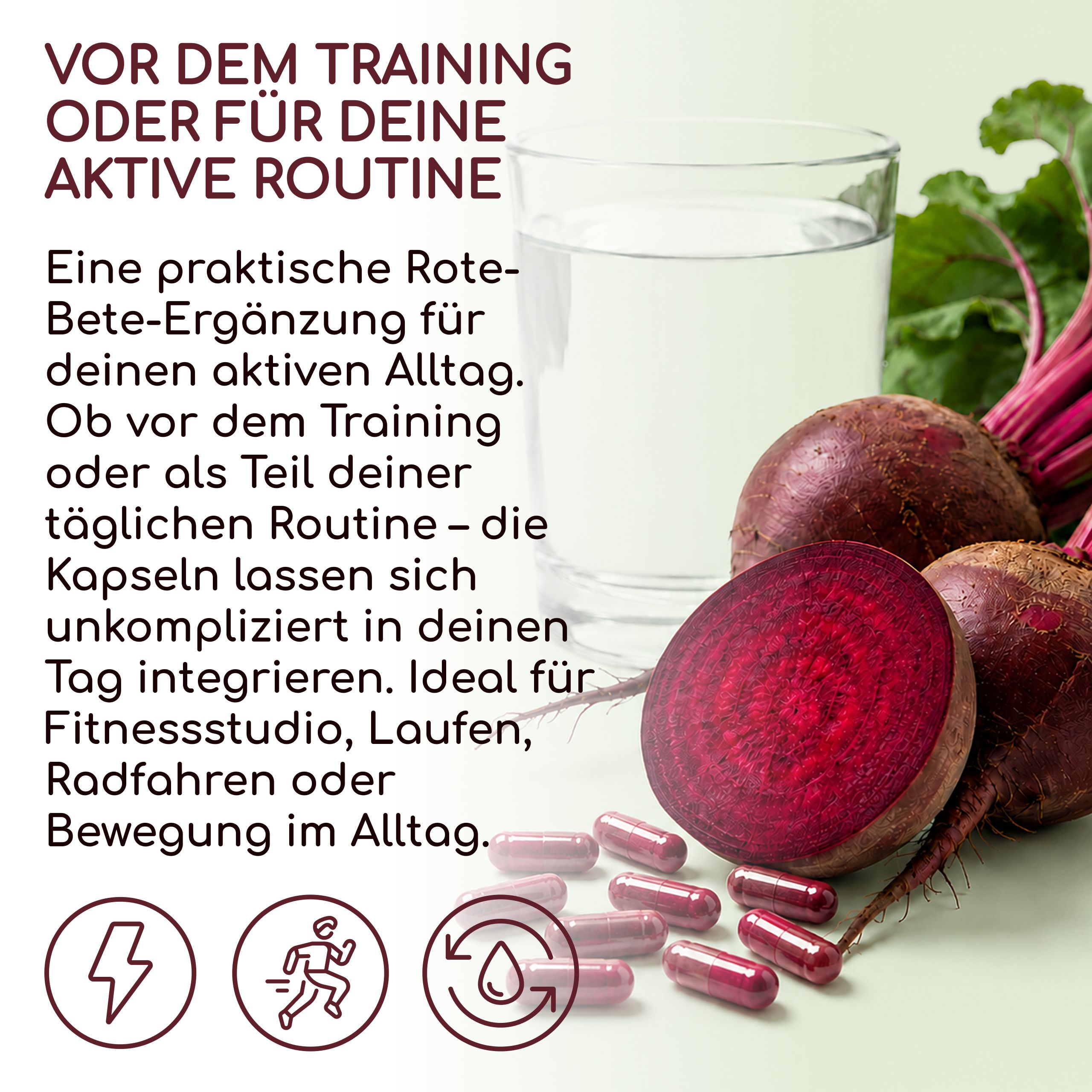 Rote Beete Kapseln Hochdosiert 14.000 mg - Vegan - 10:1 Extrakt mit natürlichen Nitraten - RAIBU