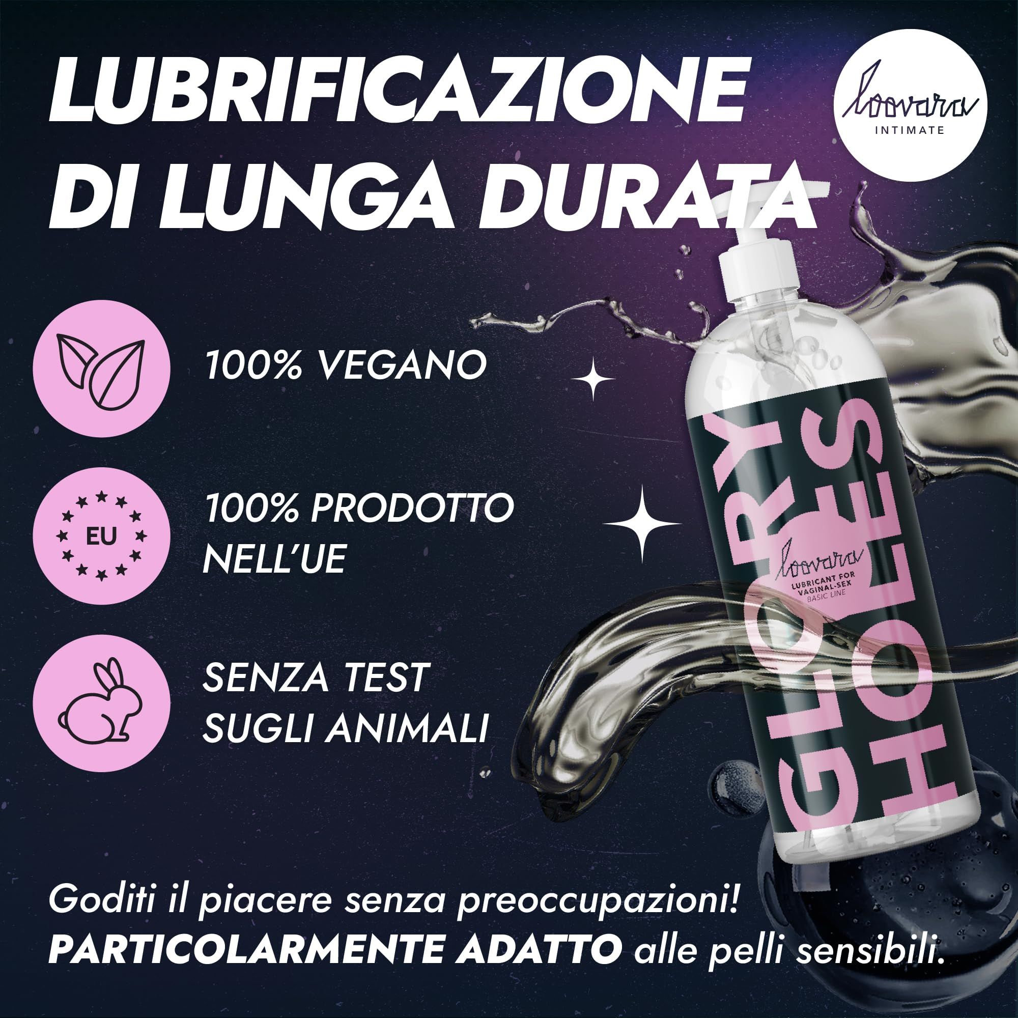 LOOVARA Glory Holes: Lang anhaltende Gleitfähigkeit, 100% vegan, EU-Produkt, tierversuchsfrei.