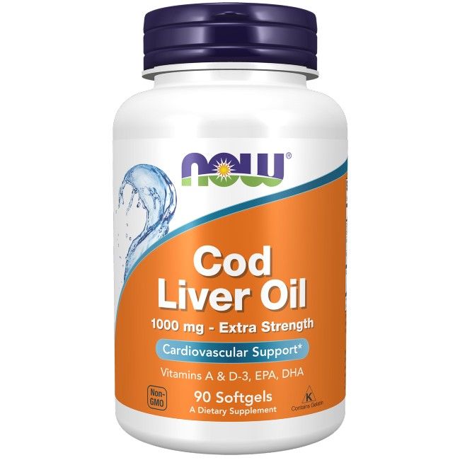 Now Foods Lebertran 1000 mg 90 Weichkapseln