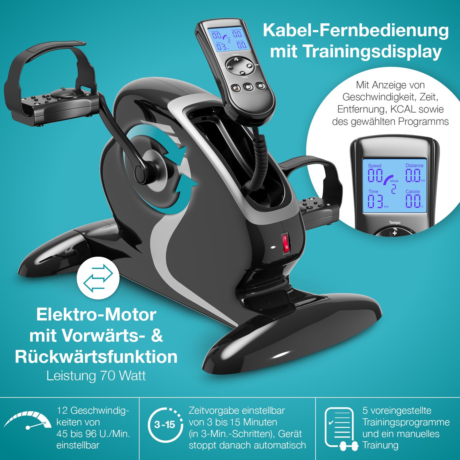 aktivshop Elektro-Mini-Heimtrainer 3.0