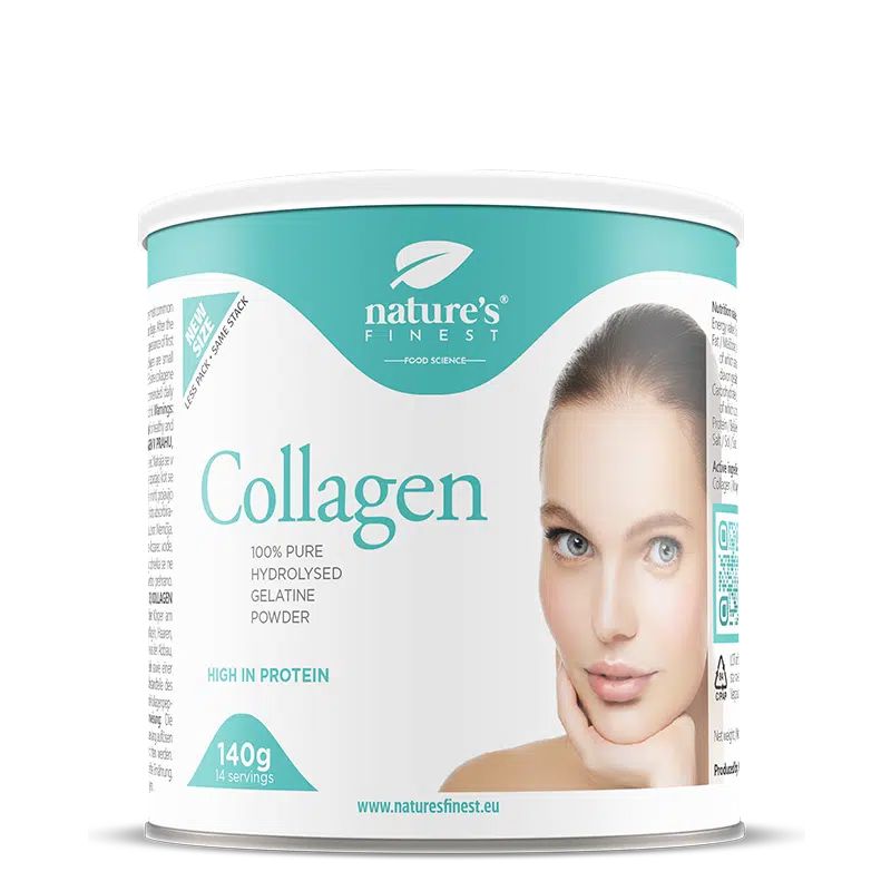 Dose Nature's Finest Collagen Pulver, 140g, 100% reines hydrolysiertes Gelatinepulver.