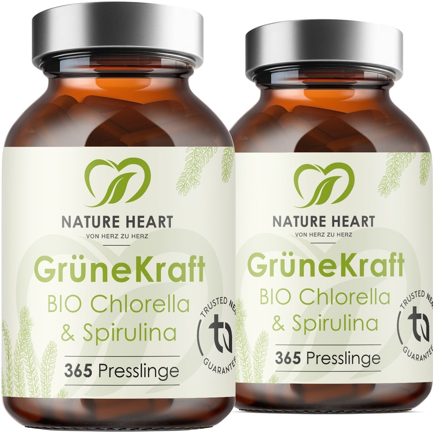 Nature Heart Grüne Kraft - Bio Chlorella & Spirulina