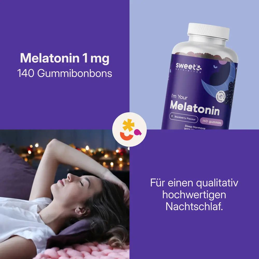 Sweet Nutribites Melatonin 1 mg – Gummibonbons mit dem natürlichen Hormon