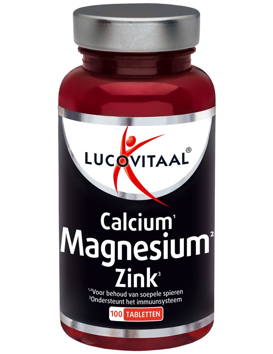 Lucovitaal Calcium Magnesium Zink Tabletten, 100 Tabletten.