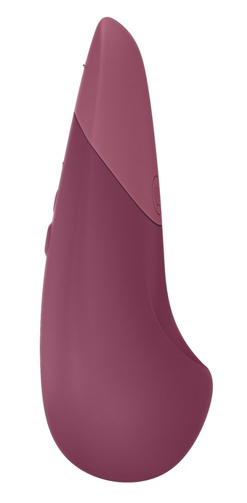 Rosa Vibrator. Ergonomische Form, zweifarbig. Oberteil hellrosa, Unterteil dunkelrosa. Abgerundete Form.