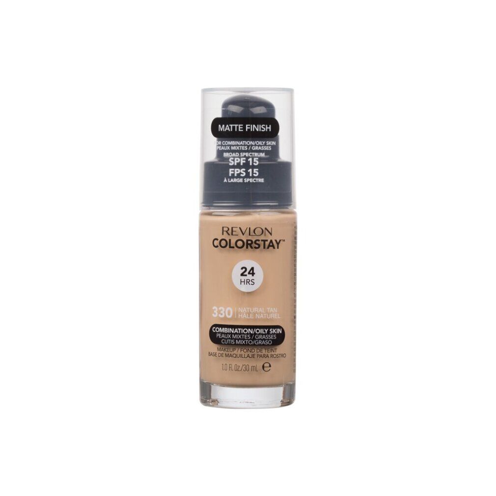 Revlon ColorStay Make-up, 330 Natural Tan, mattes Finish, 24h Halt, SPF 15.