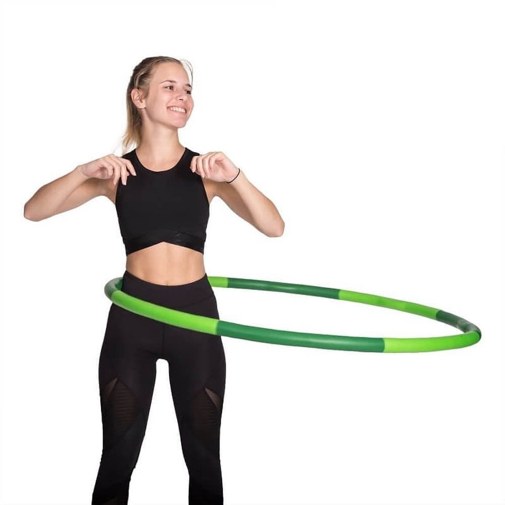 Hoopomania Light Hoop Hellgrün/Dunkelgrün Schaumstoff-Hula-Hoop, 1,2 kg, Ø 100 cm